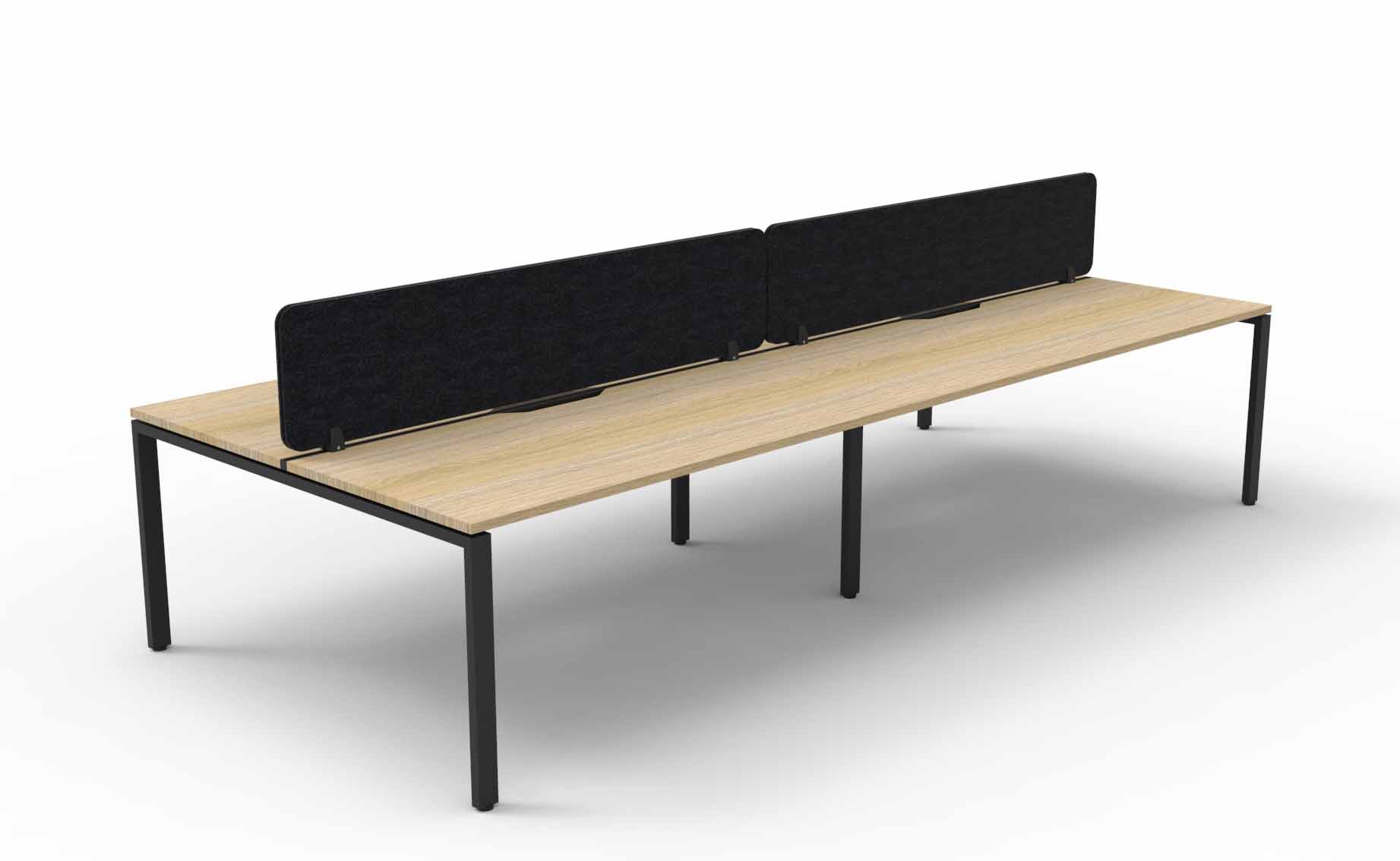 Profile 4 Person Double Sided Workstation - with Eco Screen
